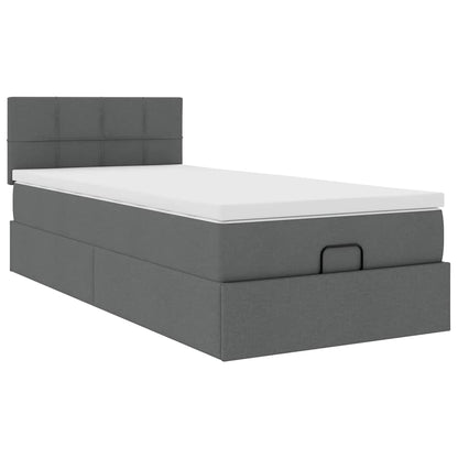 Struttura Letto Pouf con Materasso 90x190 cm in Tessuto | homemem39