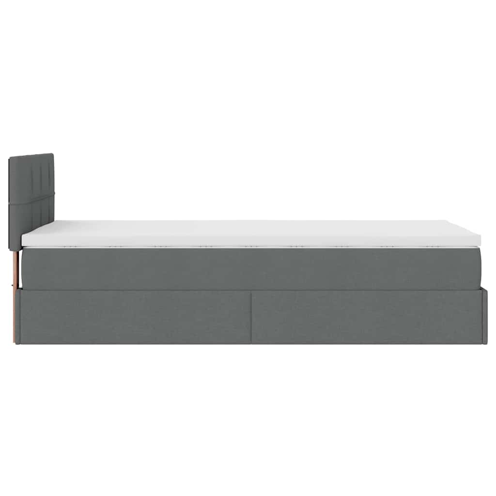 Struttura Letto Pouf con Materasso 90x190 cm in Tessuto | homemem39