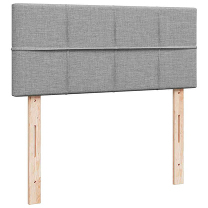 Pouf Letto con Materasso Grigio Chiaro 120x190 cm in Tessuto