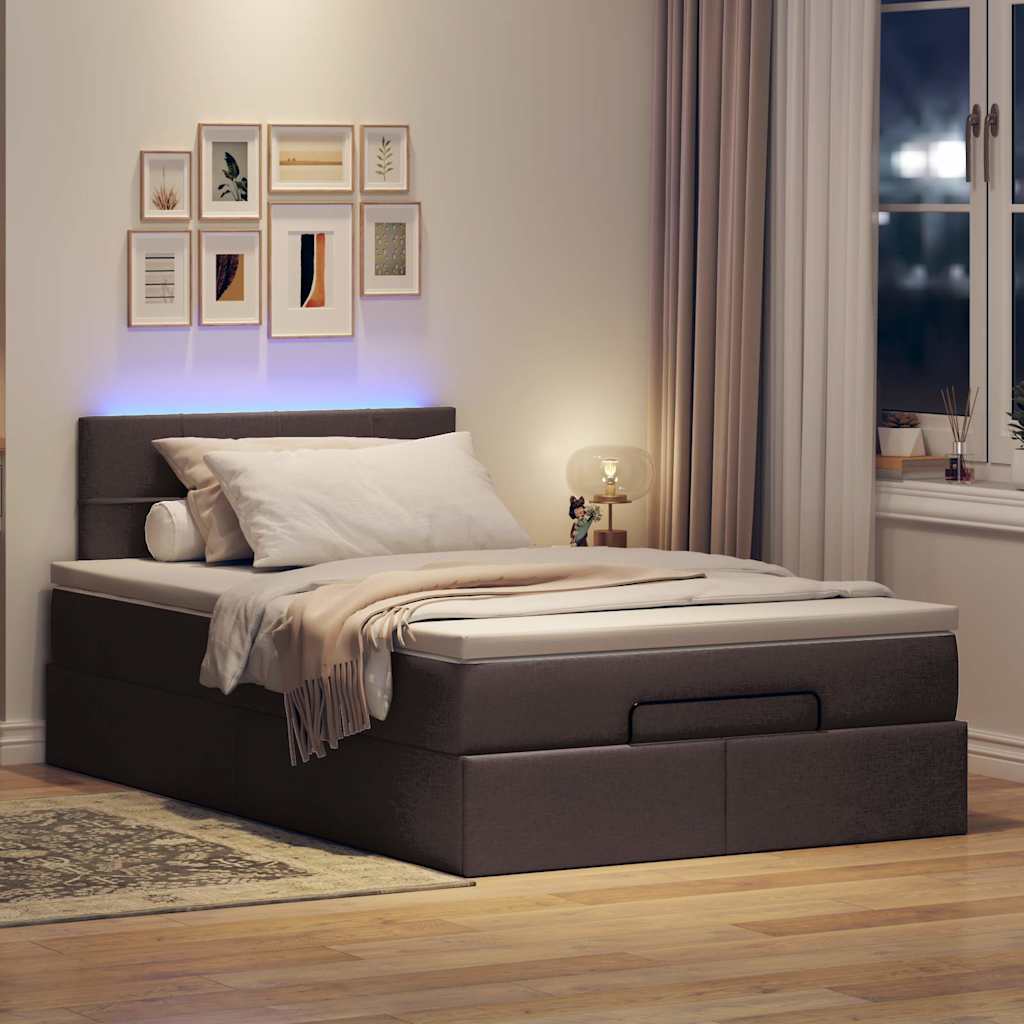 Struttura Letto Pouf con Materasso 80x200 cm in Tessuto | homemem39