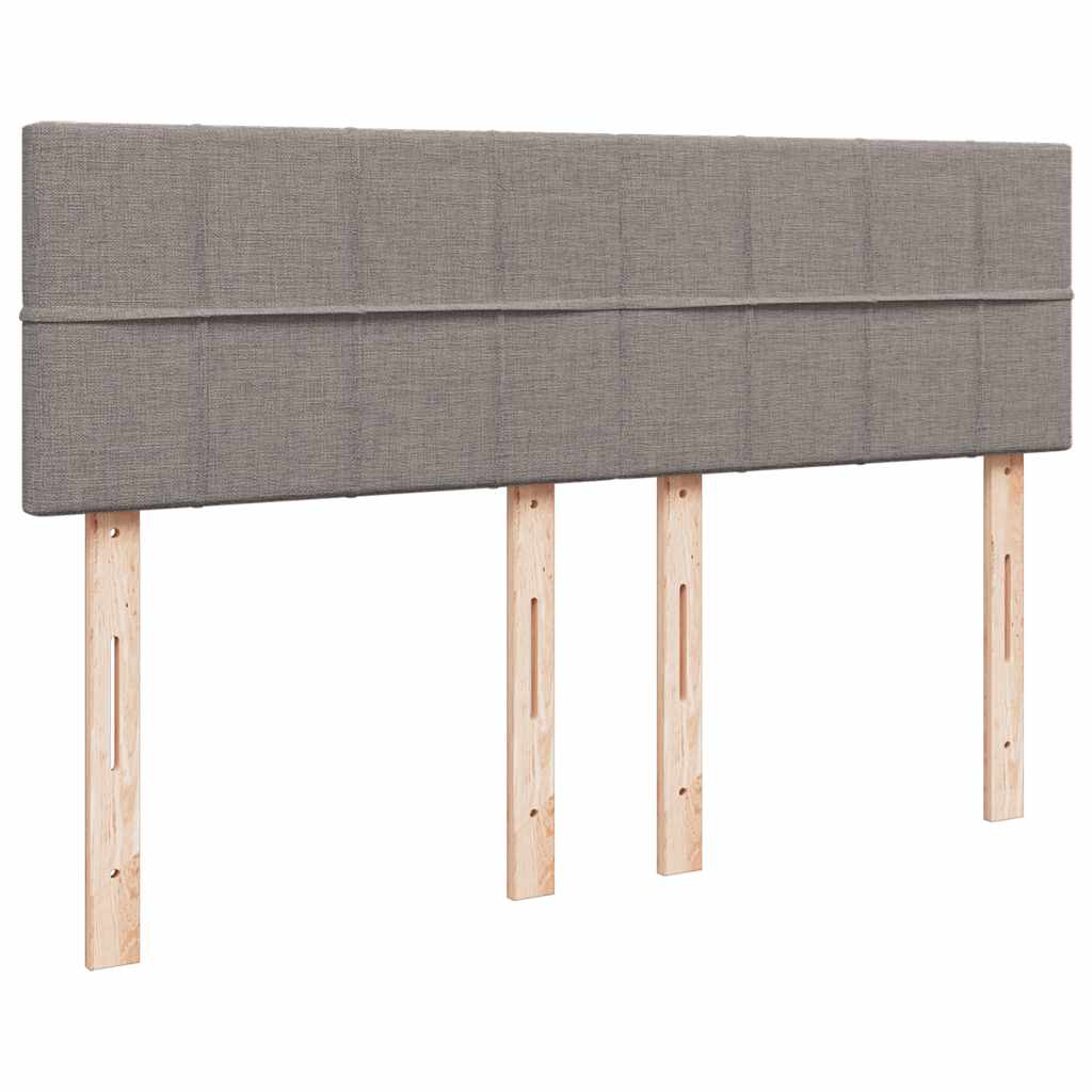 Pouf Letto con Materasso e LED Tortora 140x190 cm in Tessuto | homemem39