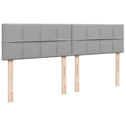 Pouf Letto con Materasso Grigio Chiaro 160x200 cm in Tessuto | homemem39