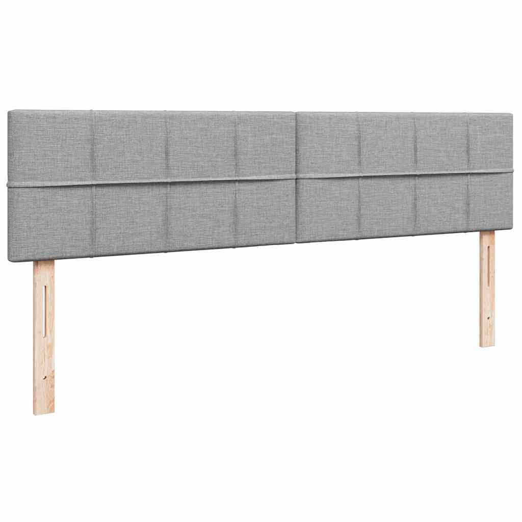 Pouf Letto con Materasso e LED Grigio Chiaro 180x200cm Tessuto - homemem39