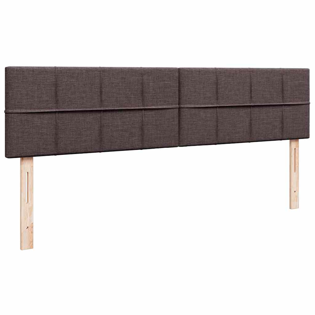 Pouf Letto con Materasso e LED Marrone Scuro 180x200cm Tessuto - homemem39