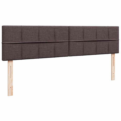 Pouf Letto con Materasso e LED Marrone Scuro 180x200cm Tessuto - homemem39