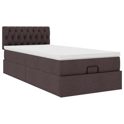 Struttura Letto Pouf con Materasso 80x200 cm in Tessuto | homemem39