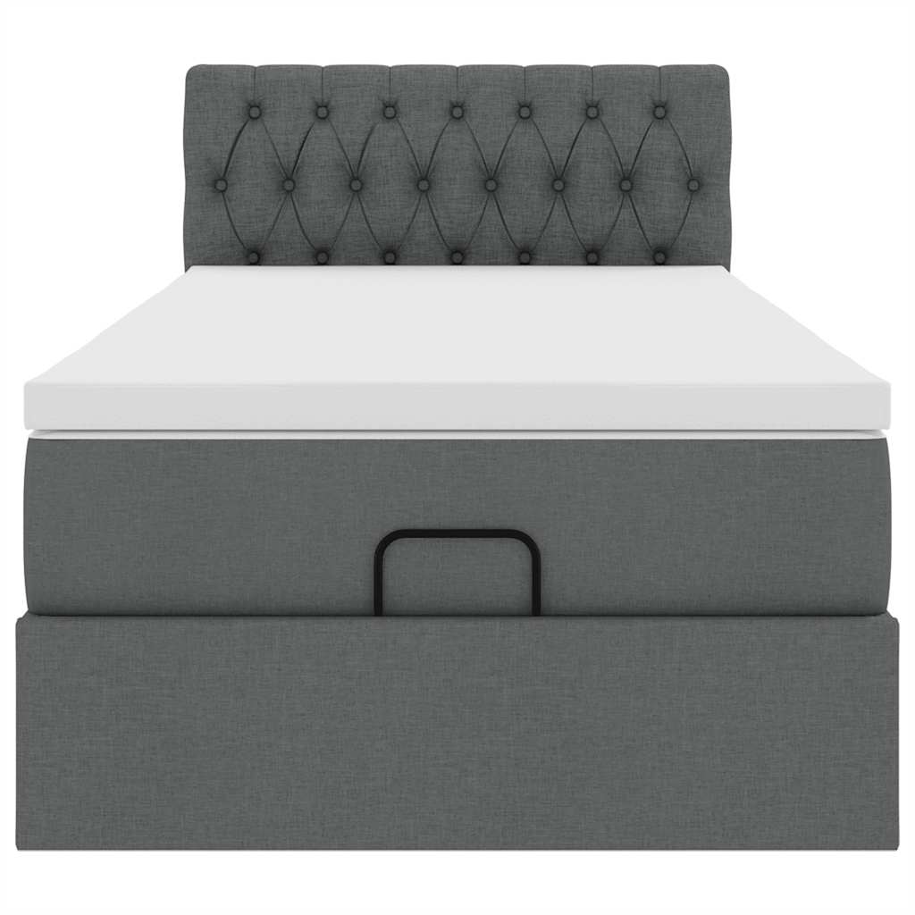 Struttura Letto Pouf con Materasso 90x190 cm in Tessuto | homemem39