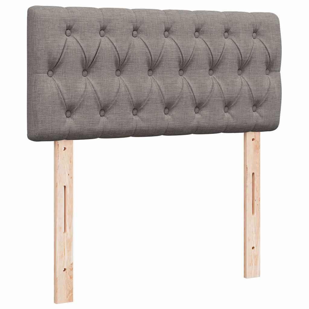 Struttura Letto Pouf con Materasso Tortora 90x190 cm in Tessuto | homemem39