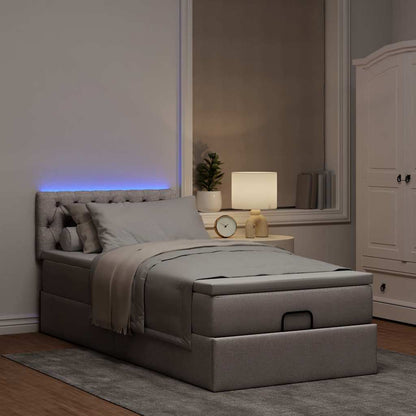 Pouf Letto con Materasso Tortora 100x200 cm in Tessuto | homemem39