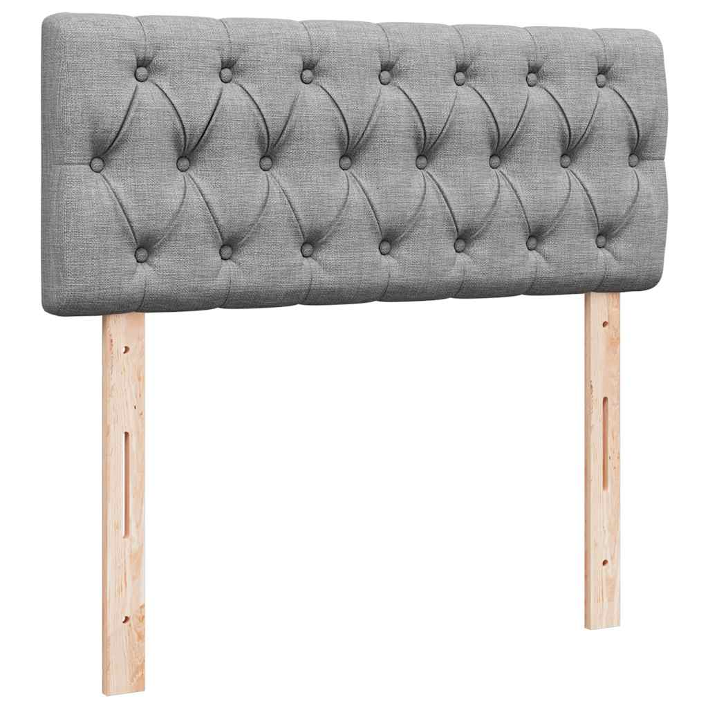 Pouf Letto con Materasso Grigio Chiaro 120x190 cm in Tessuto | homemem39