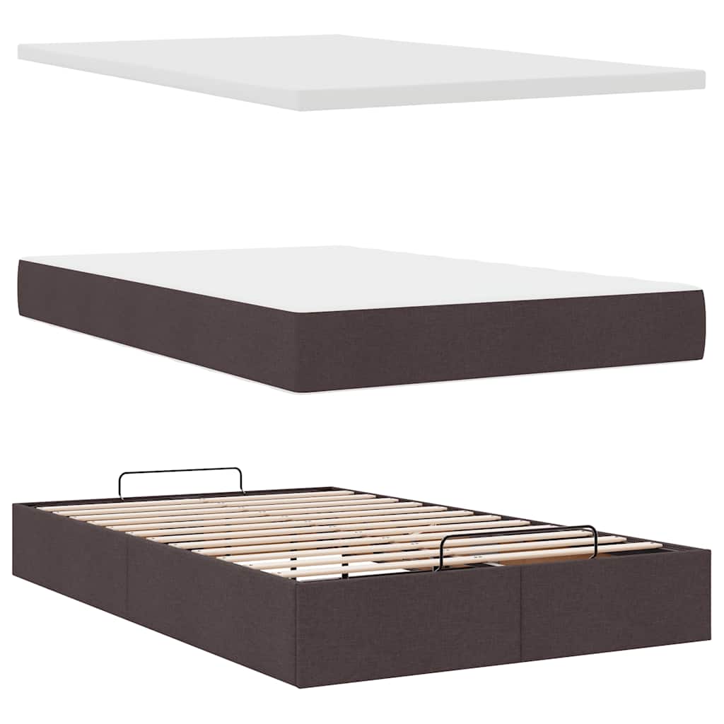 Struttura Letto Pouf con Materasso 80x200 cm in Tessuto | homemem39