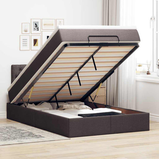 Struttura Letto Pouf con Materasso 80x200 cm in Tessuto