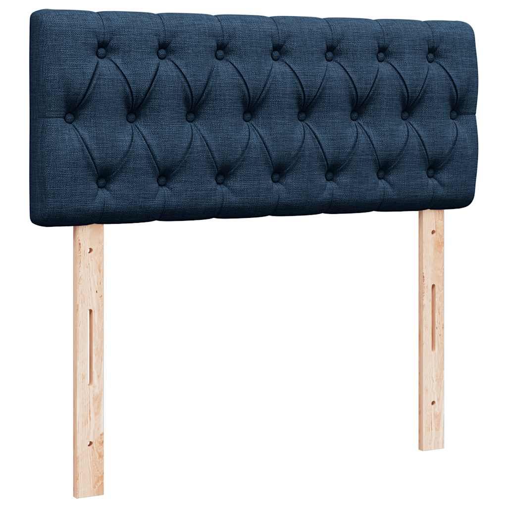 Pouf Letto con Materasso e LED Blu 120x190cm in Tessuto | homemem39