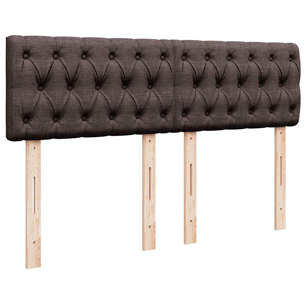 Pouf Letto con Materasso e LED Marrone Scuro 140x190 cm | homemem39