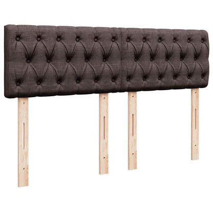 Pouf Letto con Materasso e LED Marrone Scuro 140x190 cm | homemem39