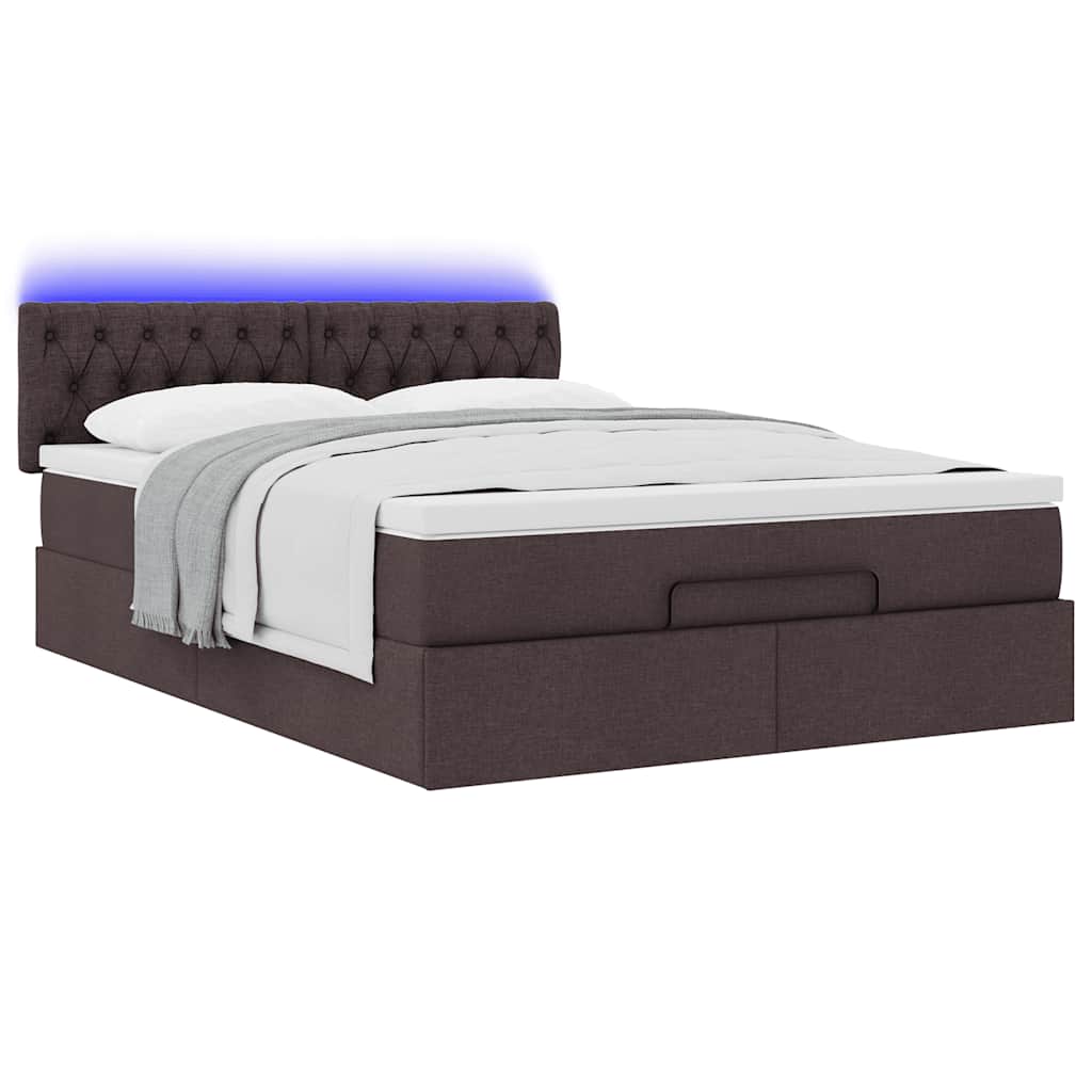 Struttura Letto Pouf con Materasso 140x200 cm in Tessuto | homemem39