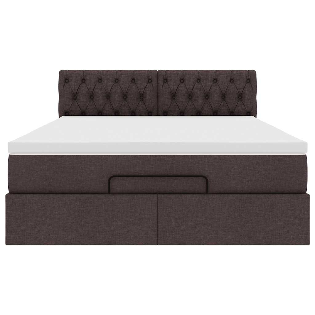 Struttura Letto Pouf con Materasso 140x200 cm in Tessuto | homemem39