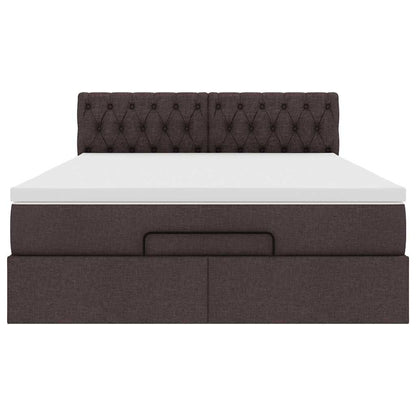Struttura Letto Pouf con Materasso 140x200 cm in Tessuto | homemem39
