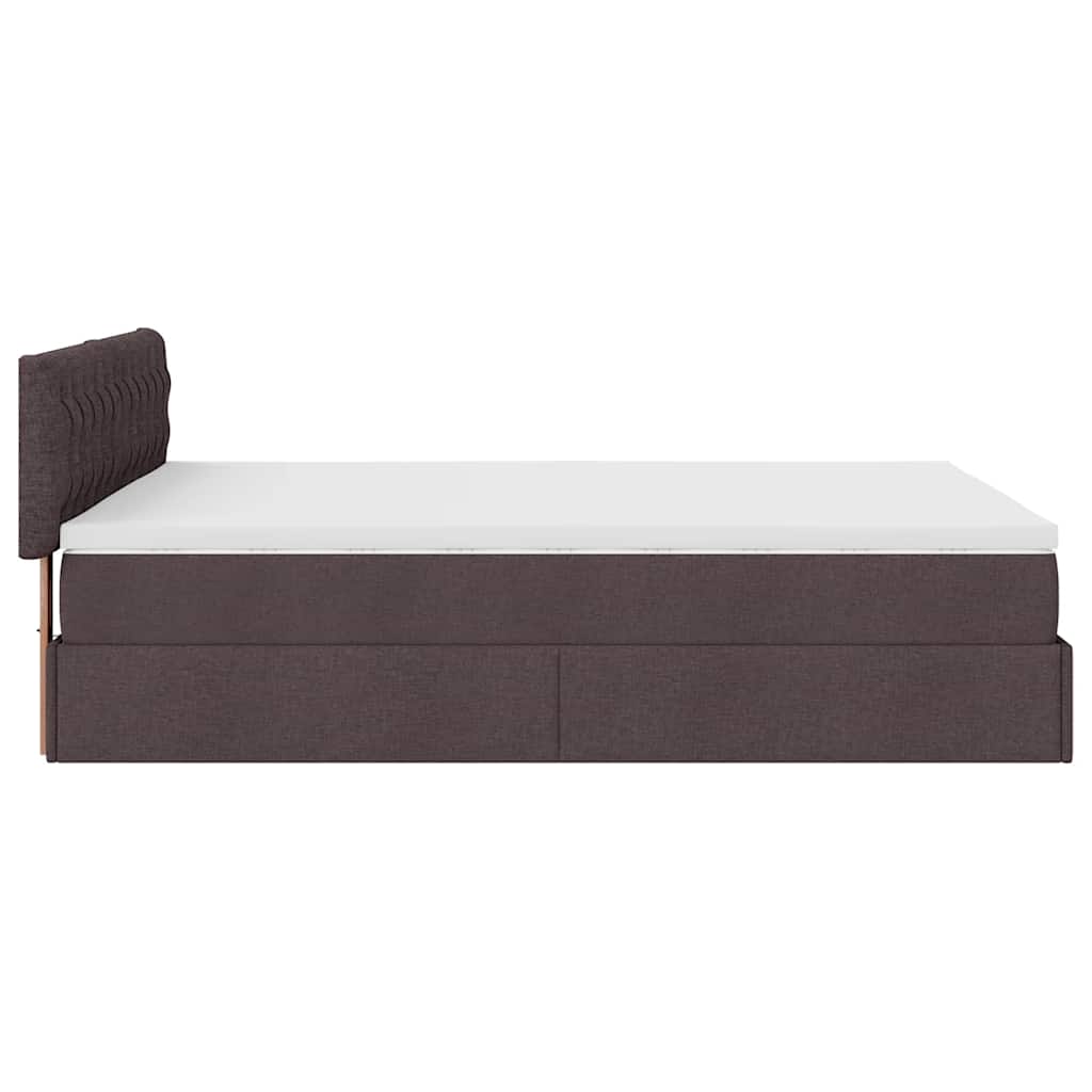 Struttura Letto Pouf con Materasso 140x200 cm in Tessuto | homemem39