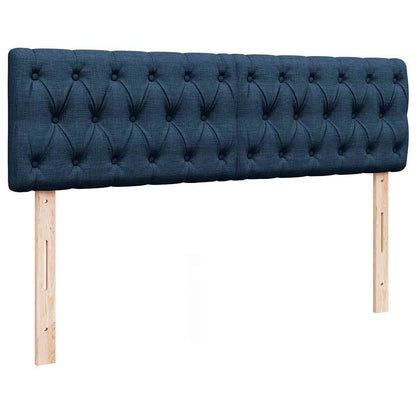 Struttura Letto Pouf con Materasso Blu 140x200cm in Tessuto