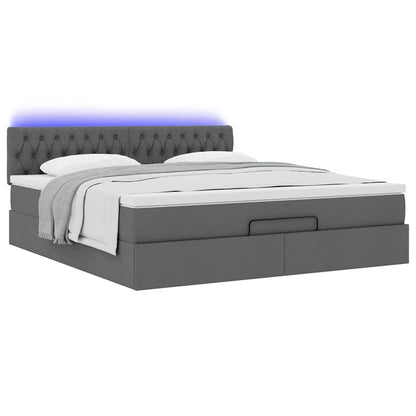 Struttura Letto Pouf con Materasso 160x200 cm in Tessuto | homemem39