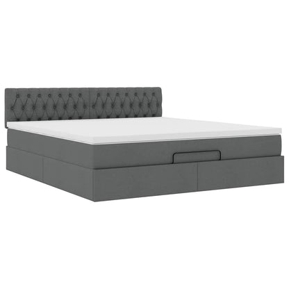 Struttura Letto Pouf con Materasso 160x200 cm in Tessuto | homemem39