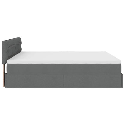 Struttura Letto Pouf con Materasso 160x200 cm in Tessuto | homemem39