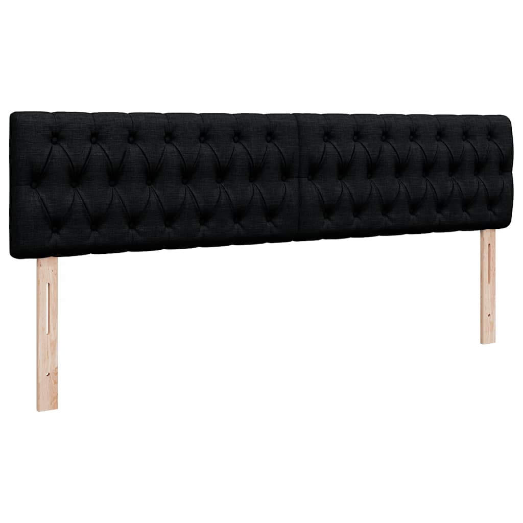 Pouf Letto con Materasso e LED Nero 180x200cm Tessuto | homemem39