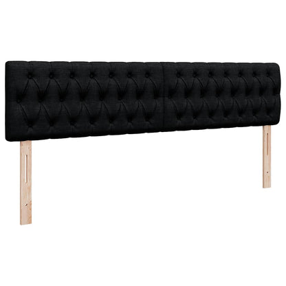 Pouf Letto con Materasso e LED Nero 180x200cm Tessuto | homemem39