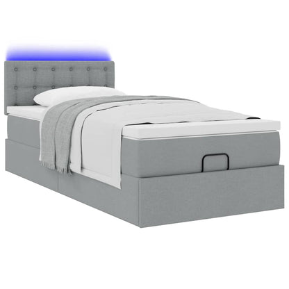 Struttura Letto Pouf con Materasso 90x190 cm in Tessuto | homemem39