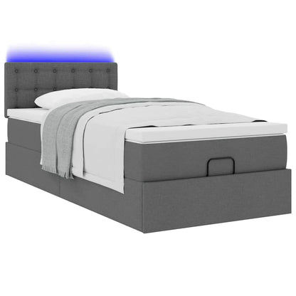 Struttura Letto Pouf con Materasso 90x190 cm in Tessuto | homemem39