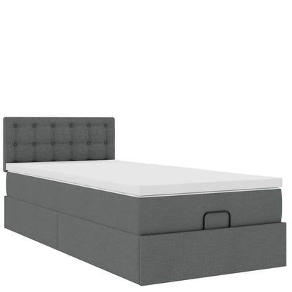 Struttura Letto Pouf con Materasso 90x190 cm in Tessuto | homemem39