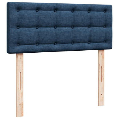 Pouf Letto con Materasso e LED Blu 120x190cm in Tessuto