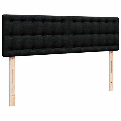 Pouf Letto con Materasso e LED Nero 140x190 cm