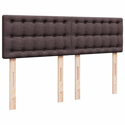 Pouf Letto con Materasso e LED Marrone Scuro 140x190 cm | homemem39