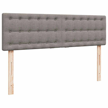 Pouf Letto con Materasso e LED Tortora 140x190 cm in Tessuto | homemem39