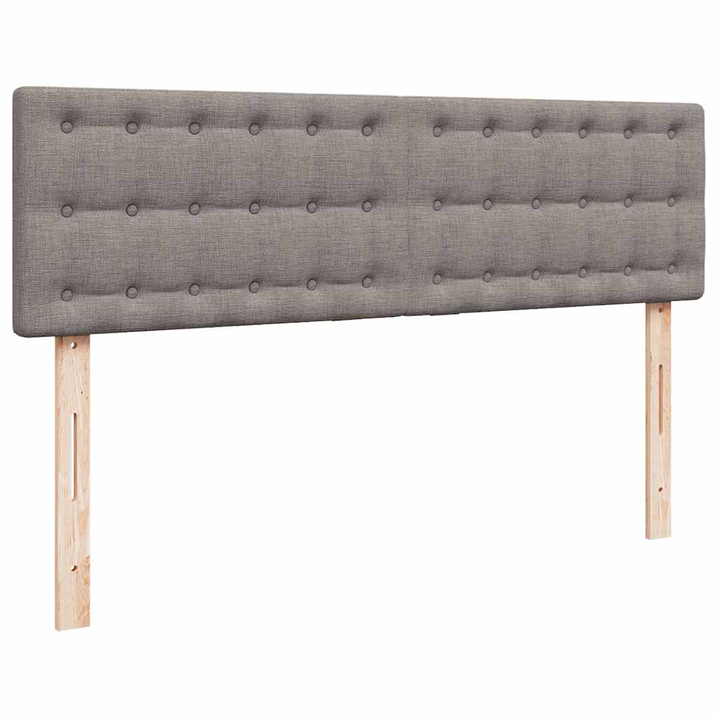 Pouf Letto con Materasso e LED Tortora 140x200 cm in Tessuto | homemem39
