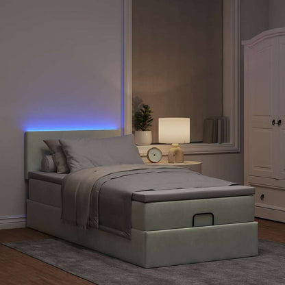 Struttura Letto Pouf con Materasso 80x200 cm in Velluto | homemem39