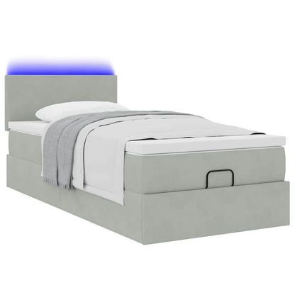 Struttura Letto Pouf con Materasso 80x200 cm in Velluto | homemem39