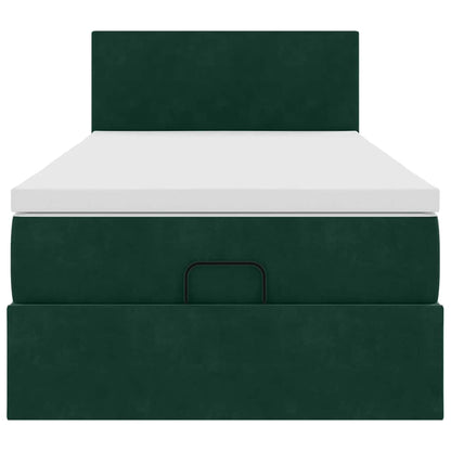 Struttura Letto Pouf con Materasso 100x200 cm Velluto