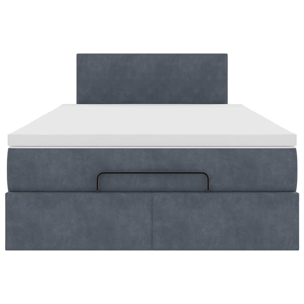 Struttura Letto Pouf con Materasso 120x200 cm Velluto