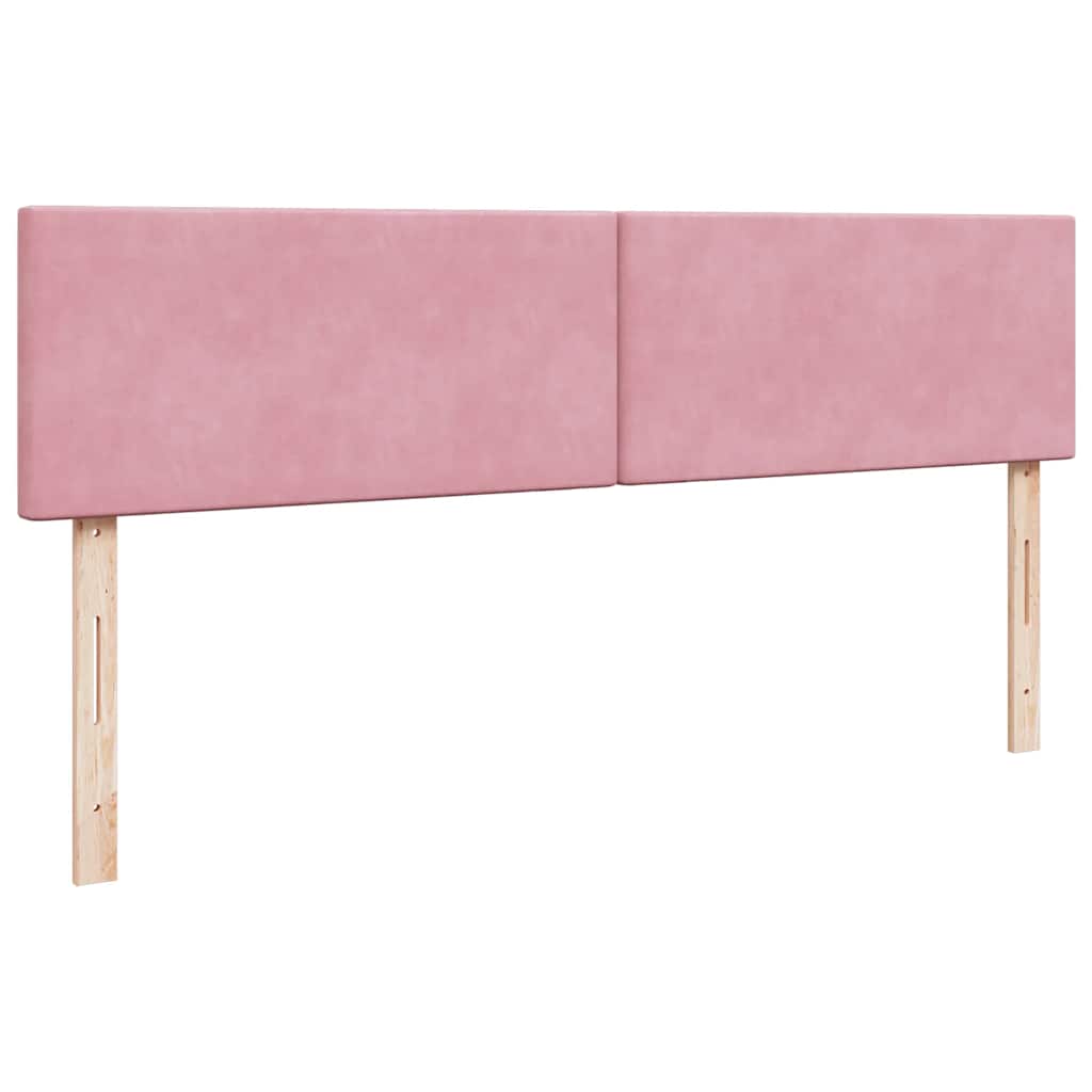 Pouf Letto con Materasso e LED Rosa 180x200cm in Velluto | homemem39
