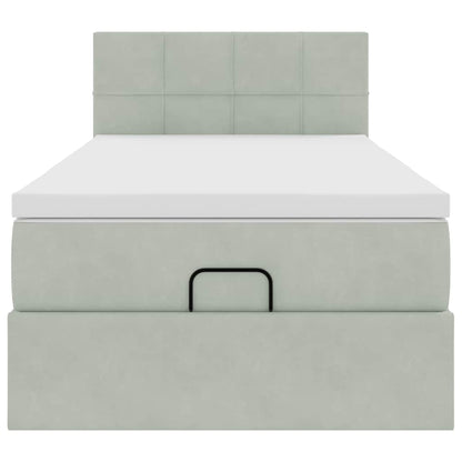 Struttura Letto Pouf con Materasso 80x200 cm in Velluto | homemem39
