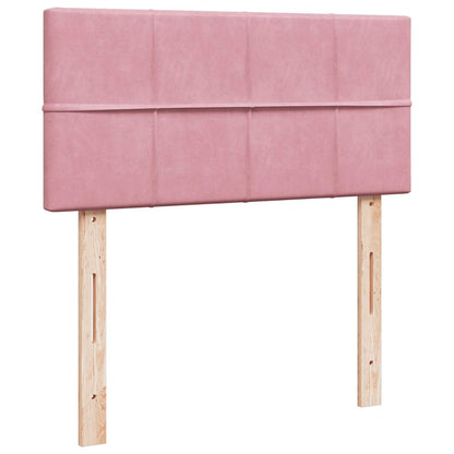 Pouf Letto con Materasso e LED Rosa 80x200cm in Velluto | homemem39