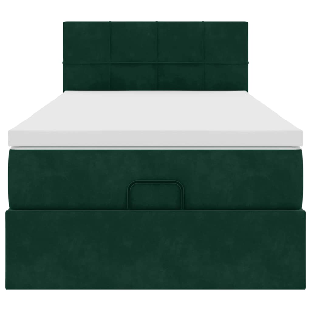 Struttura Letto Pouf con Materasso 90x190 cm in Velluto