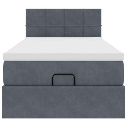 Struttura Letto Pouf con Materasso 90x200 cm in Velluto