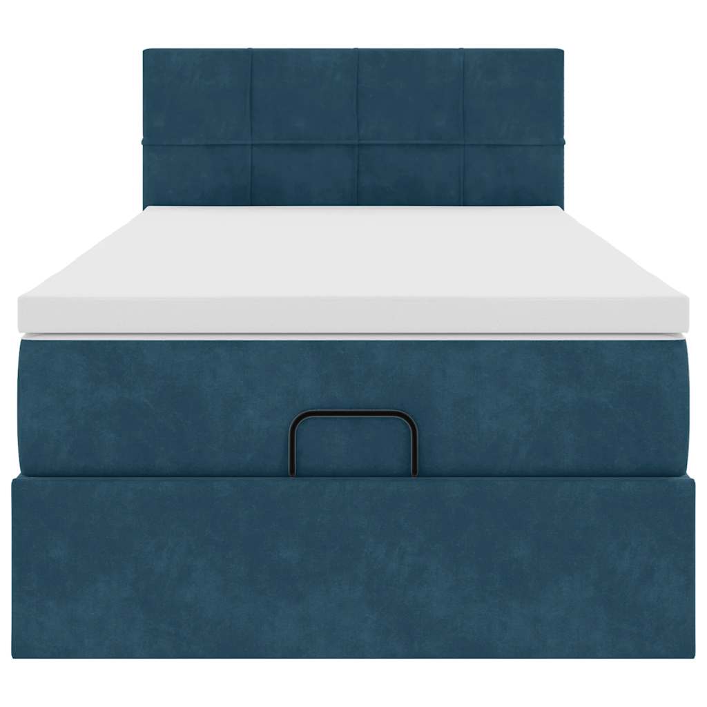 Struttura Letto Pouf con Materasso 90x200 cm in Velluto