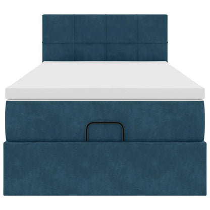 Struttura Letto Pouf con Materasso 90x200 cm in Velluto