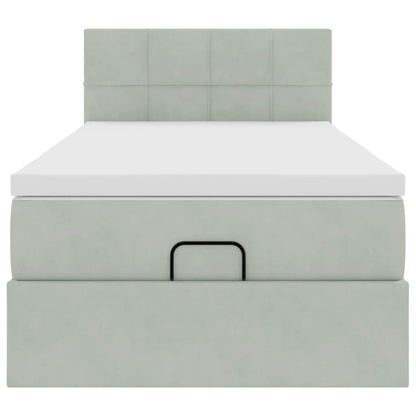 Struttura Letto Pouf con Materasso 100x200 cm Velluto