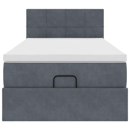 Struttura Letto Pouf con Materasso 100x200 cm Velluto